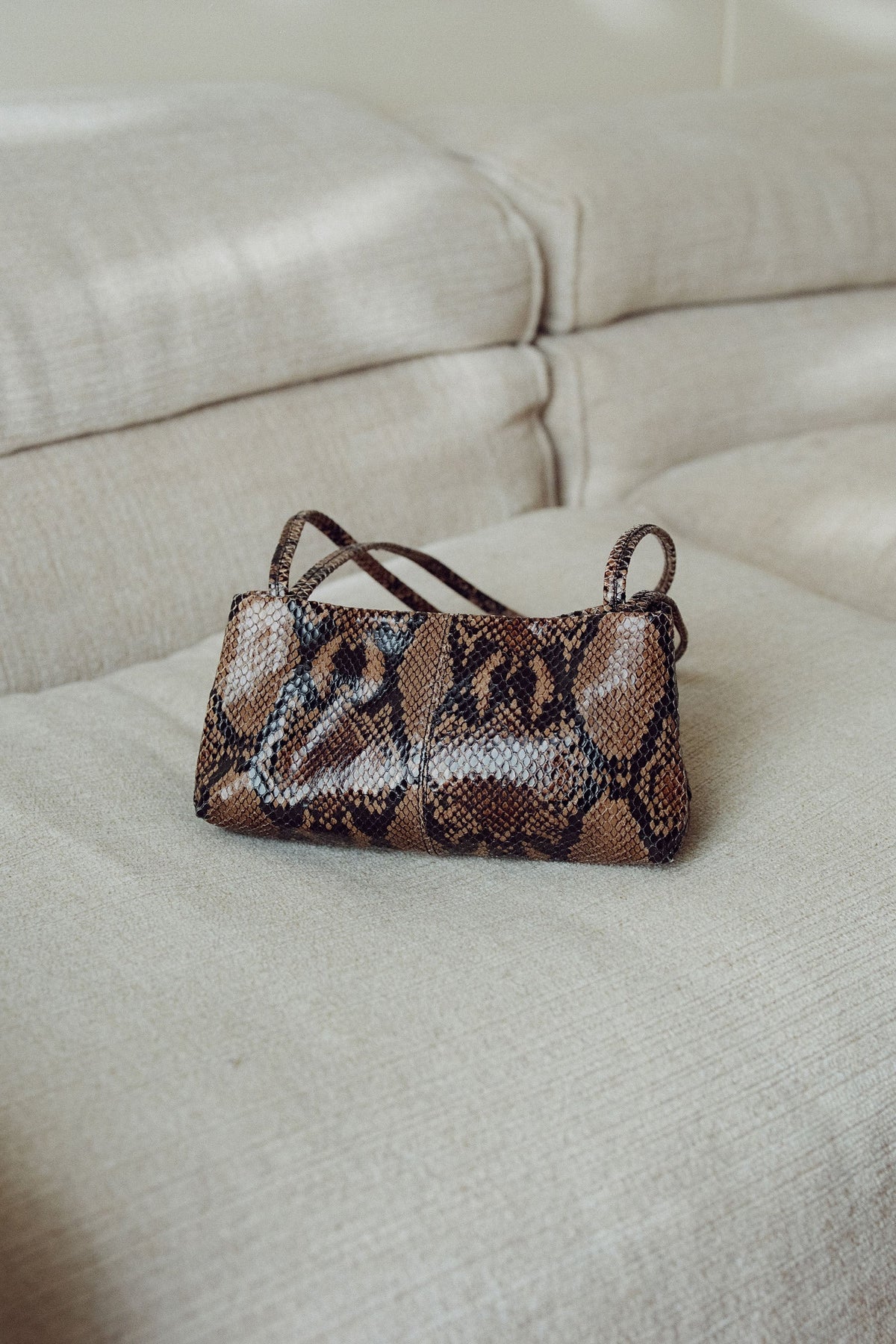 Petit Origami Bag - Python Embossed