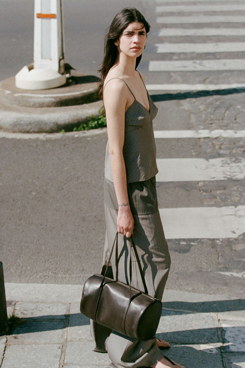 Relaxed Splice Pants - Khaki Pinstripe