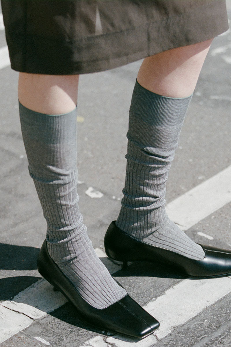 Square Toe Pump - Black