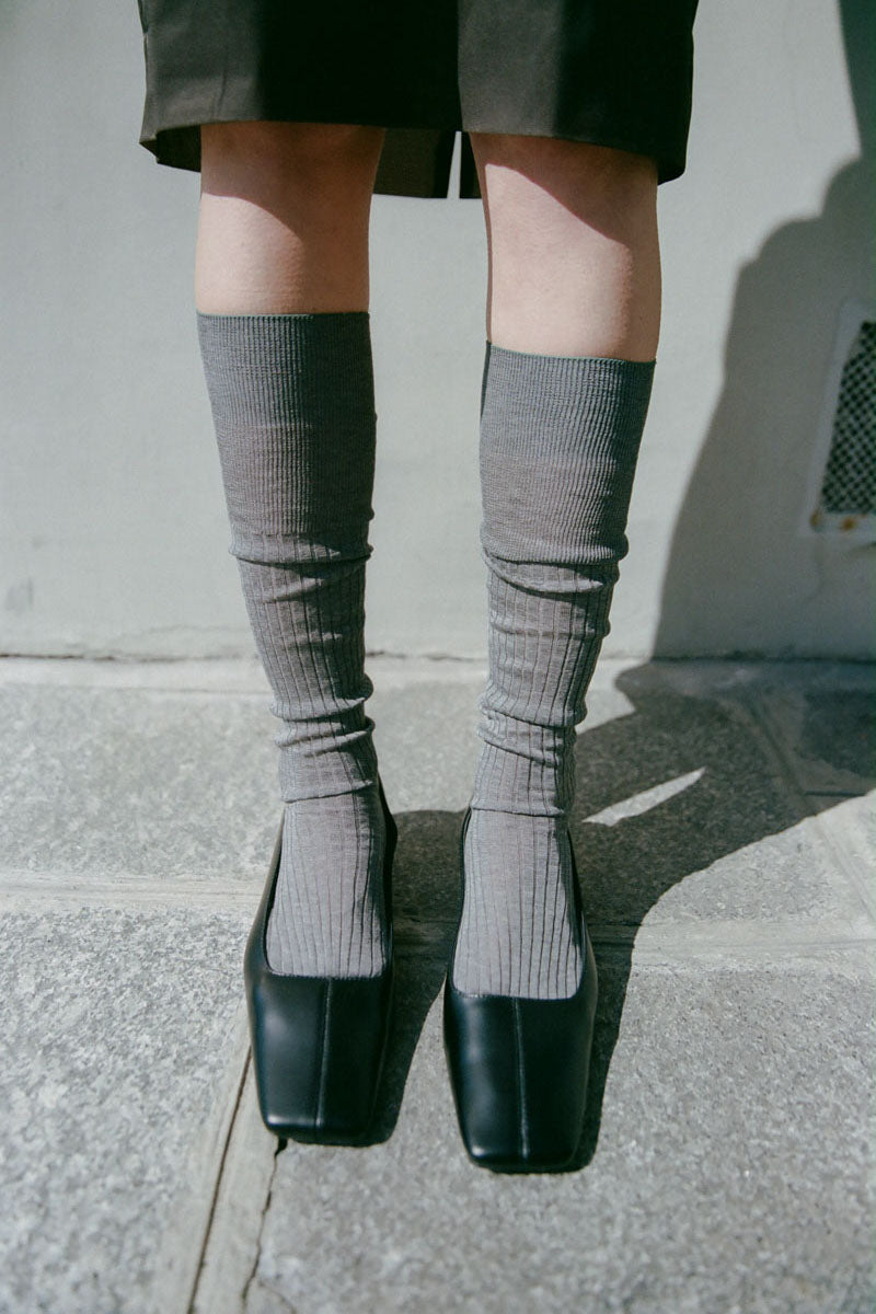 Square Toe Pump - Black