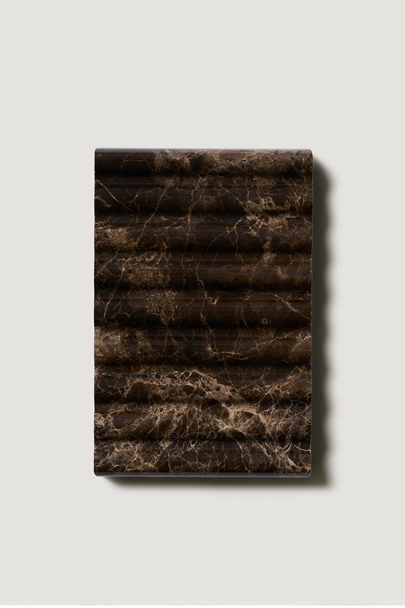 Dark Emperador Brown Marble Soap Dish - By Binu Binu