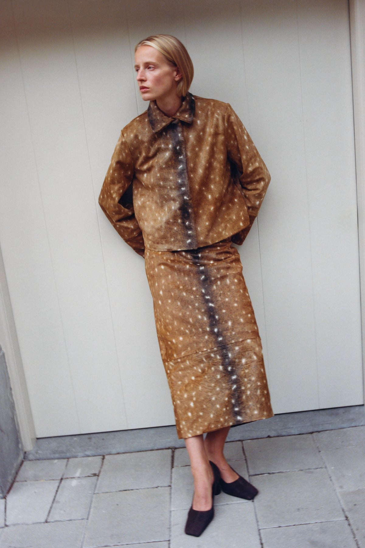 Fawn Pencil Skirt - Almond