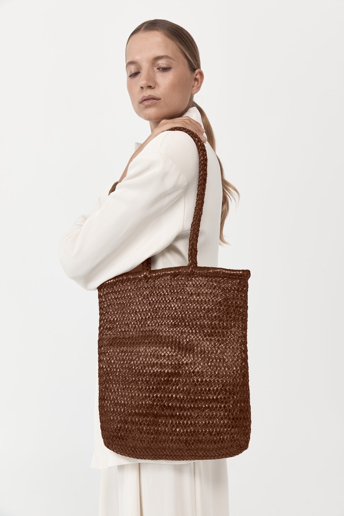 Bagu Woven Tote - Antique Tan