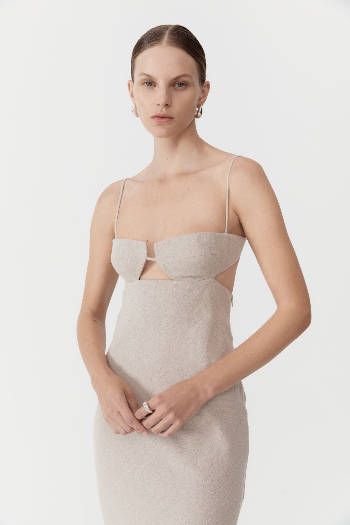 Linen Resort Dress - Natural