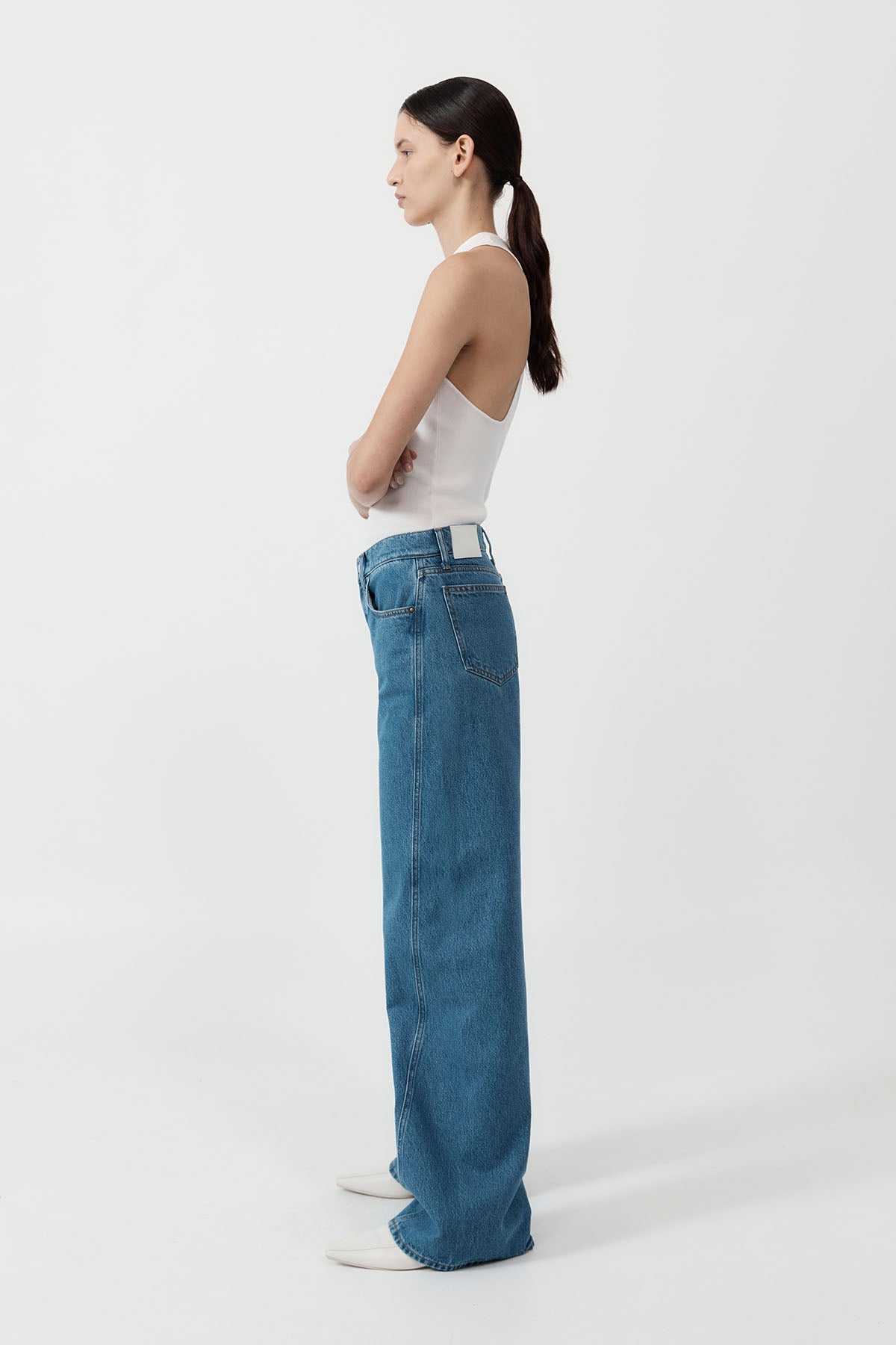 Low Rise Jeans - Denim Blue