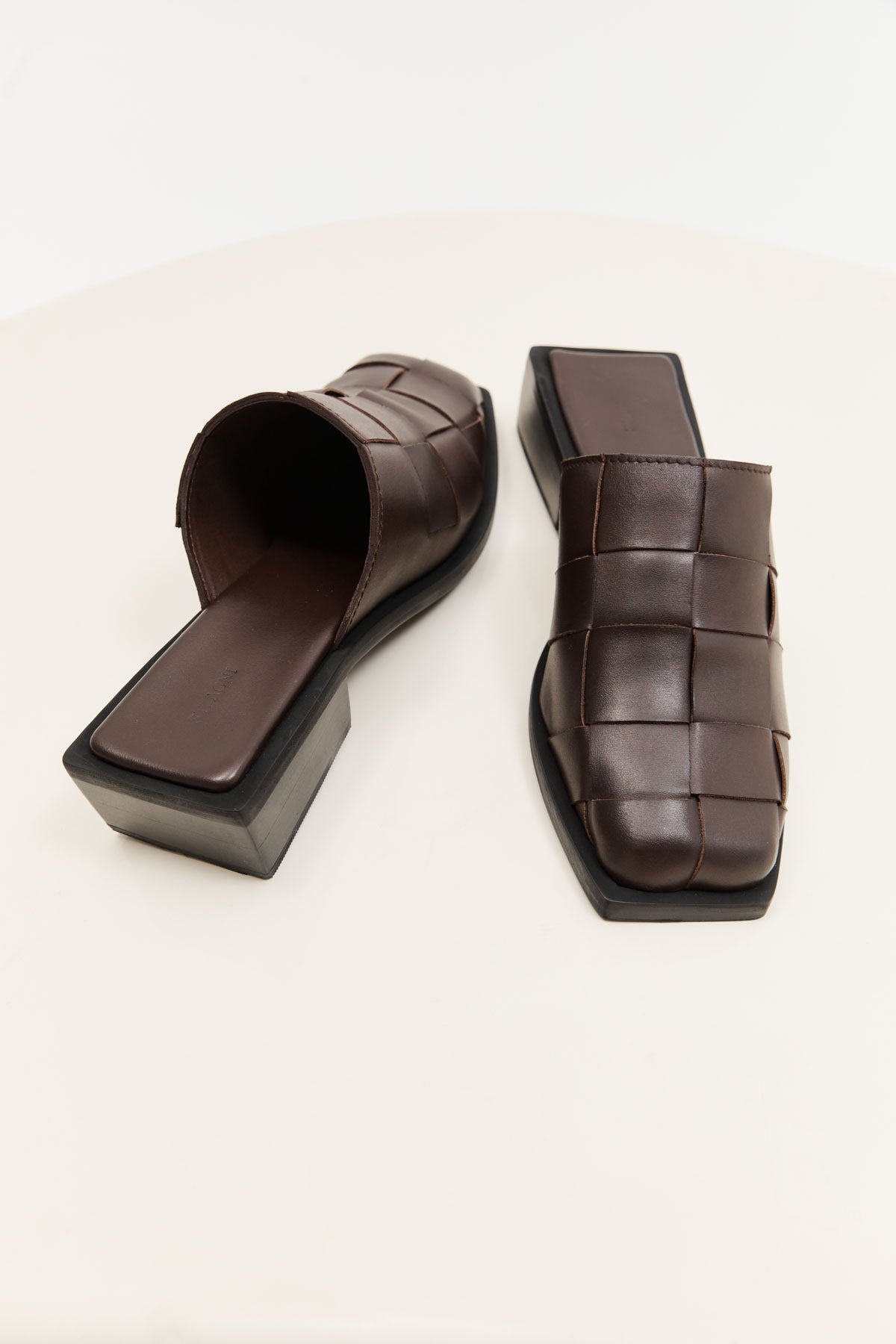 Woven Mules - Chocolate