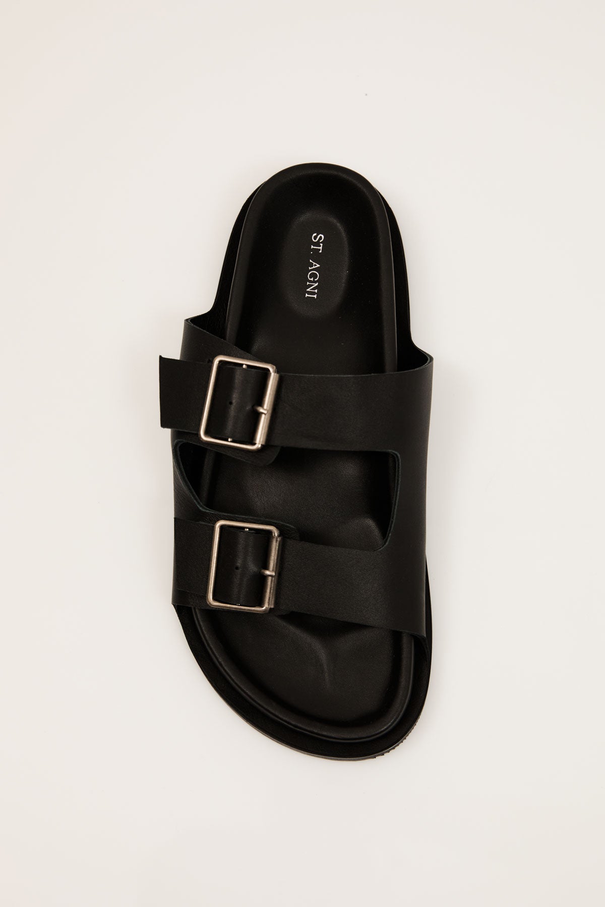 Double Buckle Slides - Black