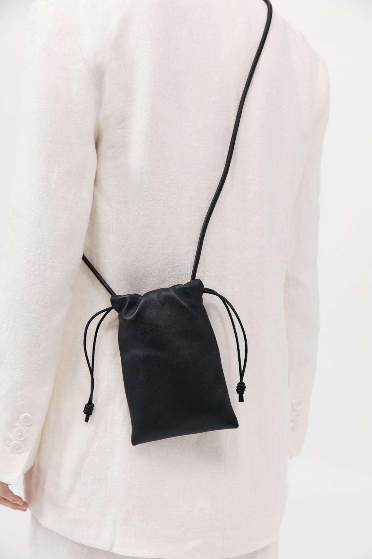 Soft Drawstring Pouch - Black