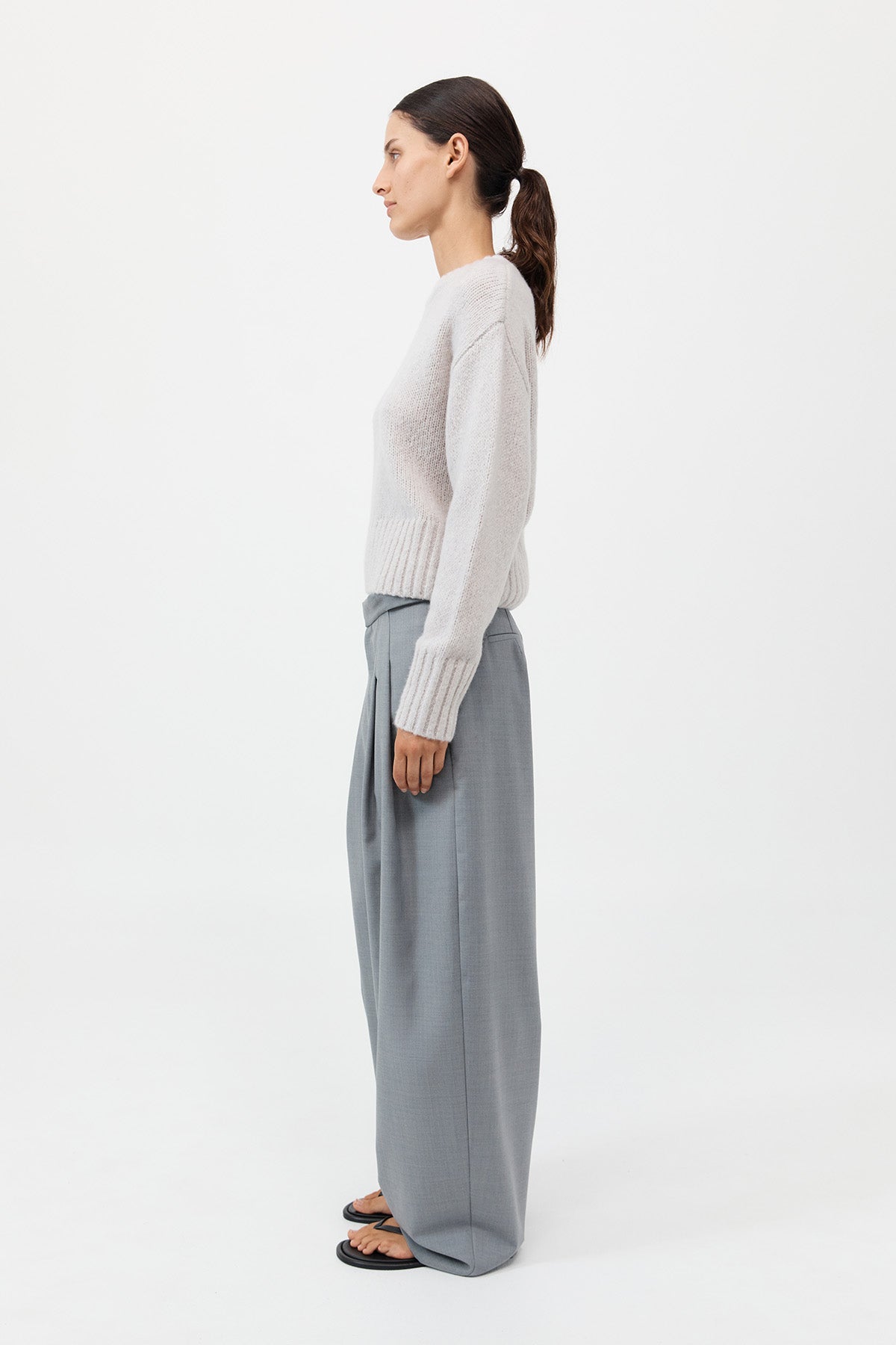 Wool Cashmere Blend Sweater - Mist