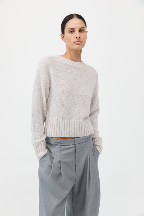 Wool Cashmere Blend Sweater - Mist