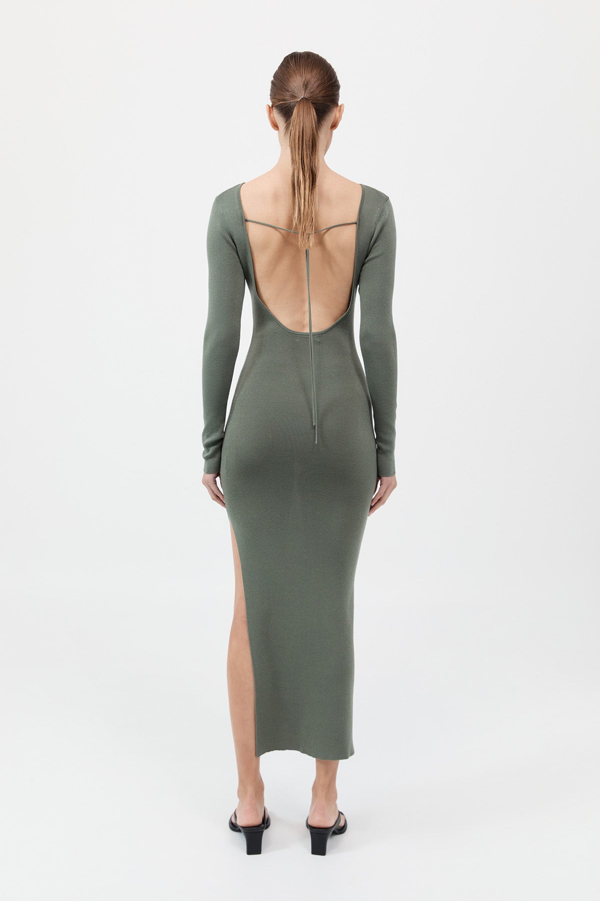 Cut Out Dress - Balsam Green