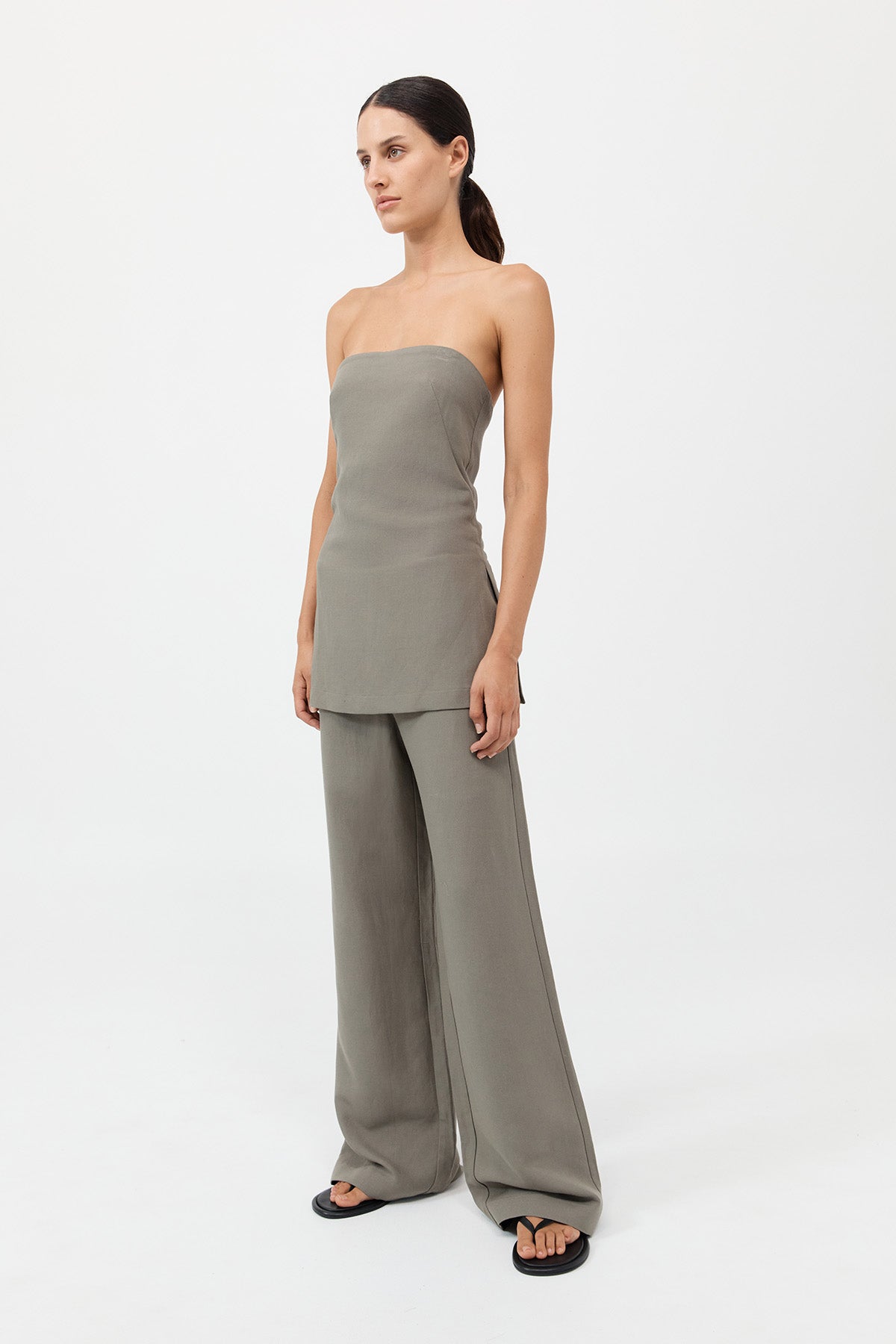 Column Tunic - Smokey Olive