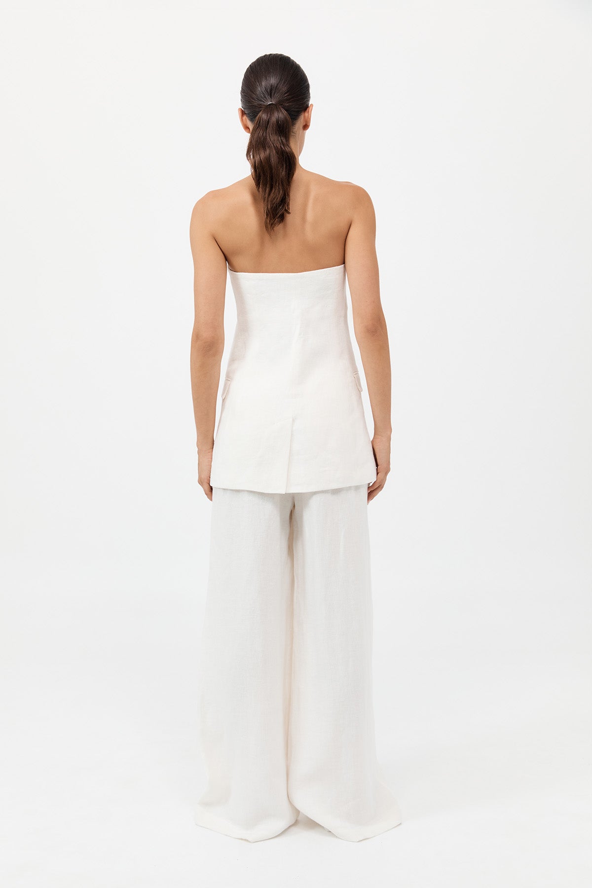 Tailored Strapless Top - Ivory