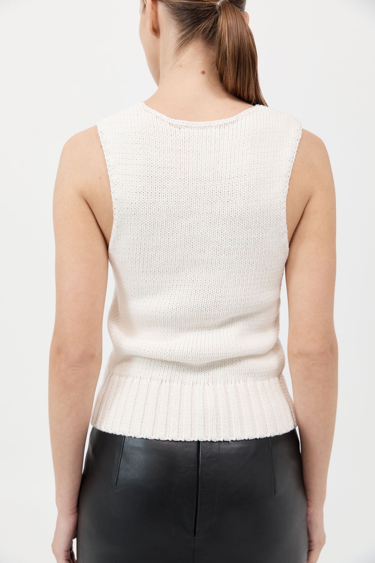 Linen Silk Blend Tank - Salt