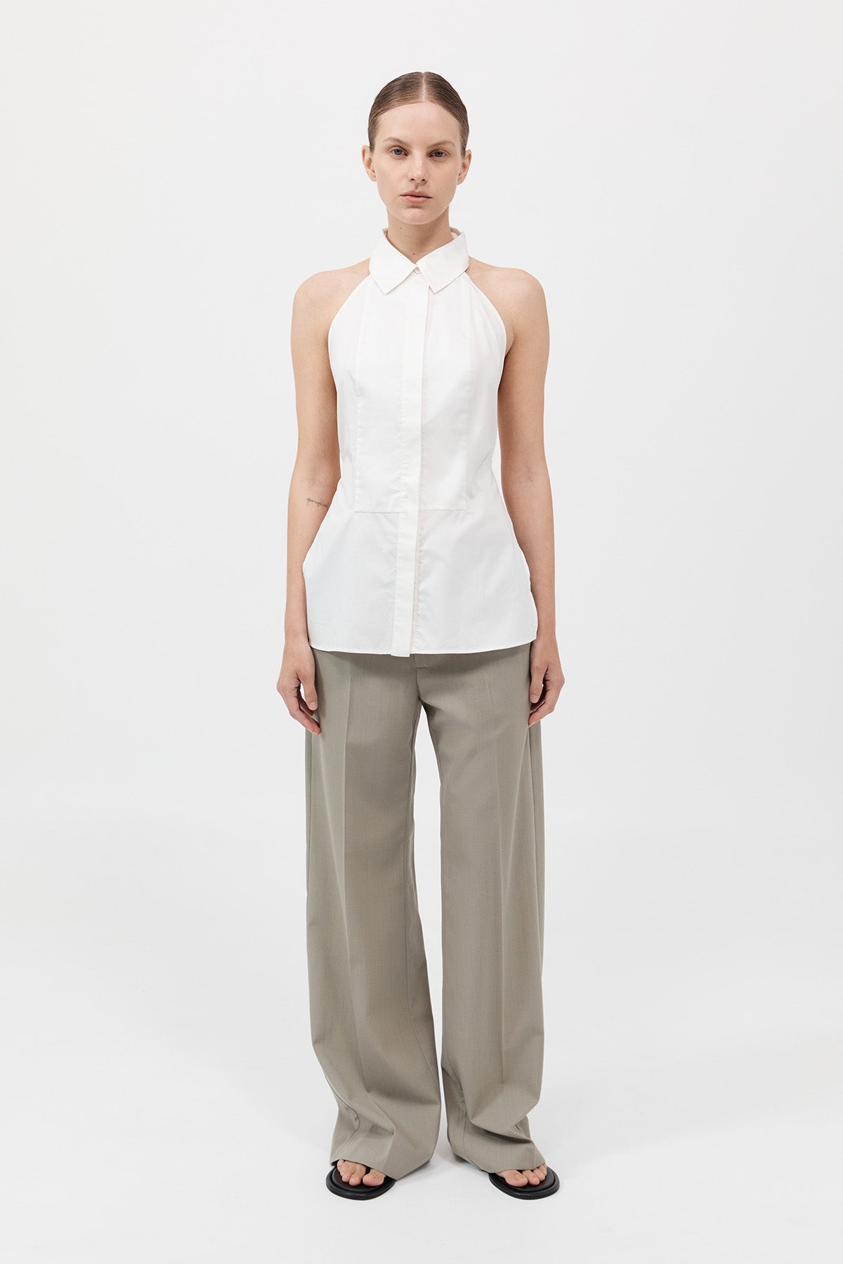 Halter Shirt - White