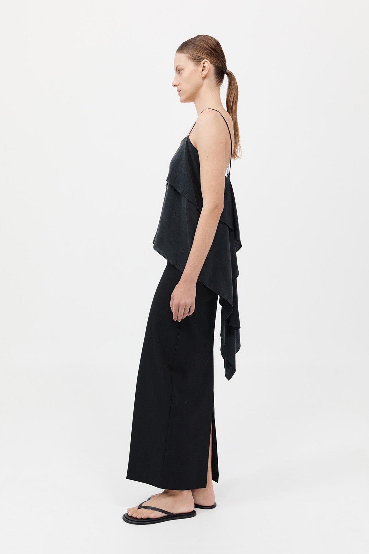 Silk Drape Top - Black