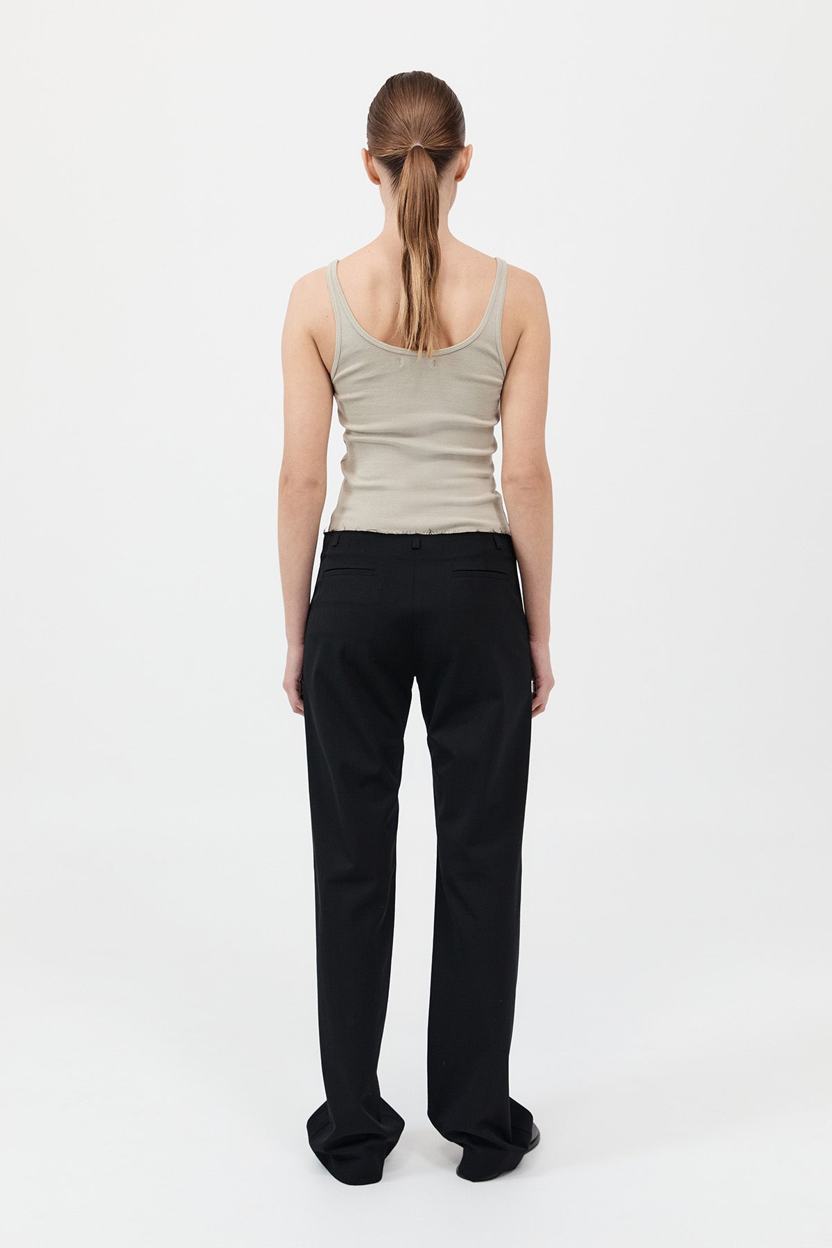 Raw Edge Pants - Black