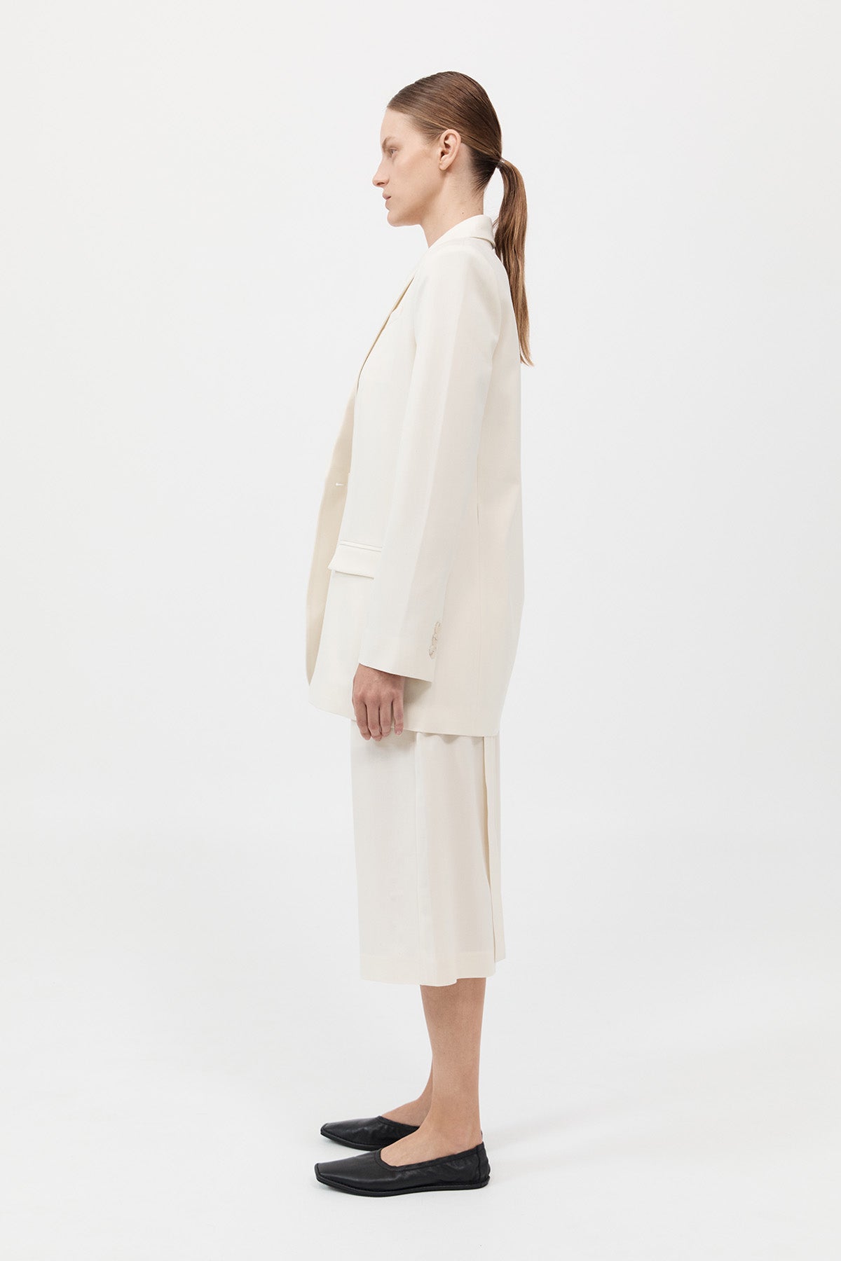 Belt Detail Blazer - Milk