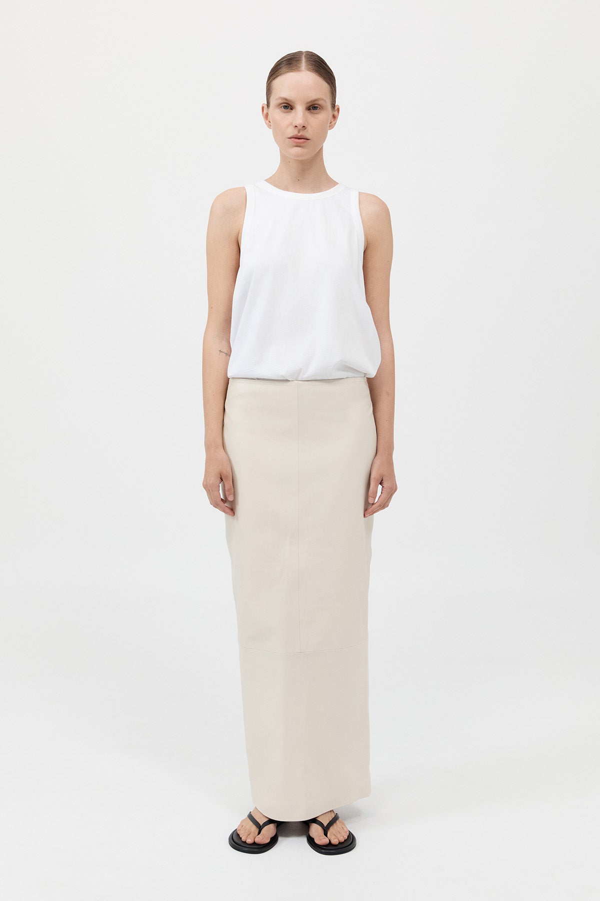 Organic Cotton Boxy Tank - White