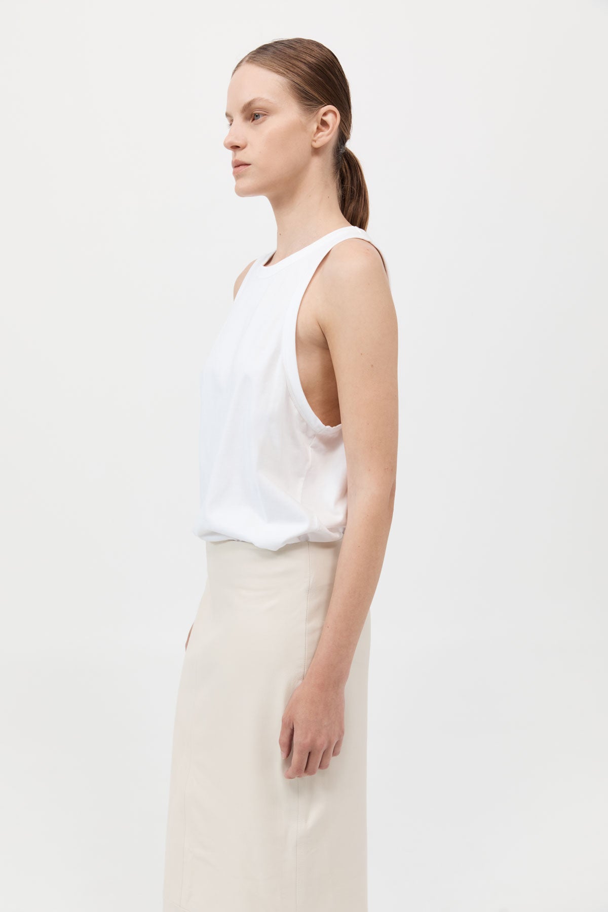 Organic Cotton Boxy Tank - White