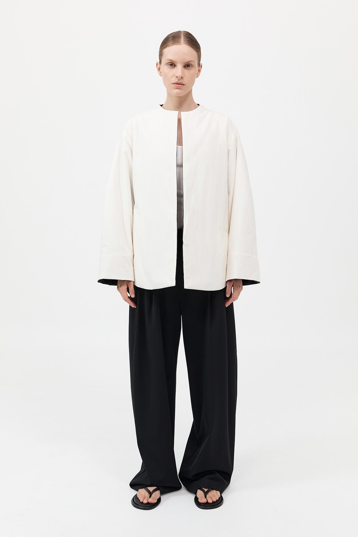 Reversible Pillow Jacket - Black/Cloud