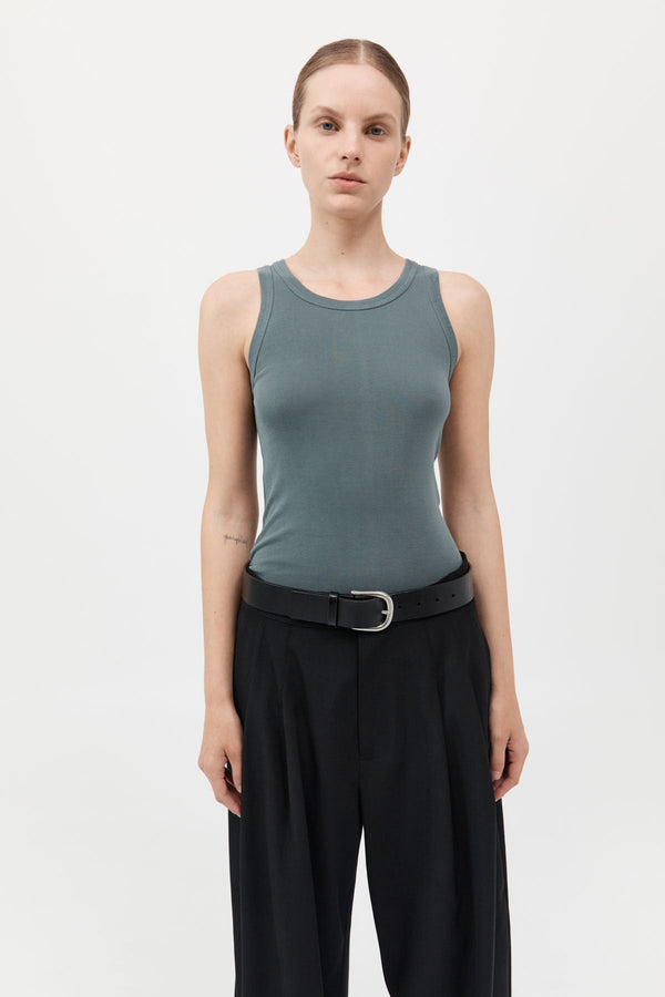 Organic Cotton Singlet - Balsam Green