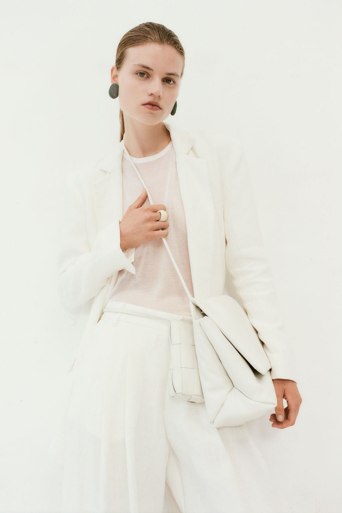 Sheer Oversized Tee - White