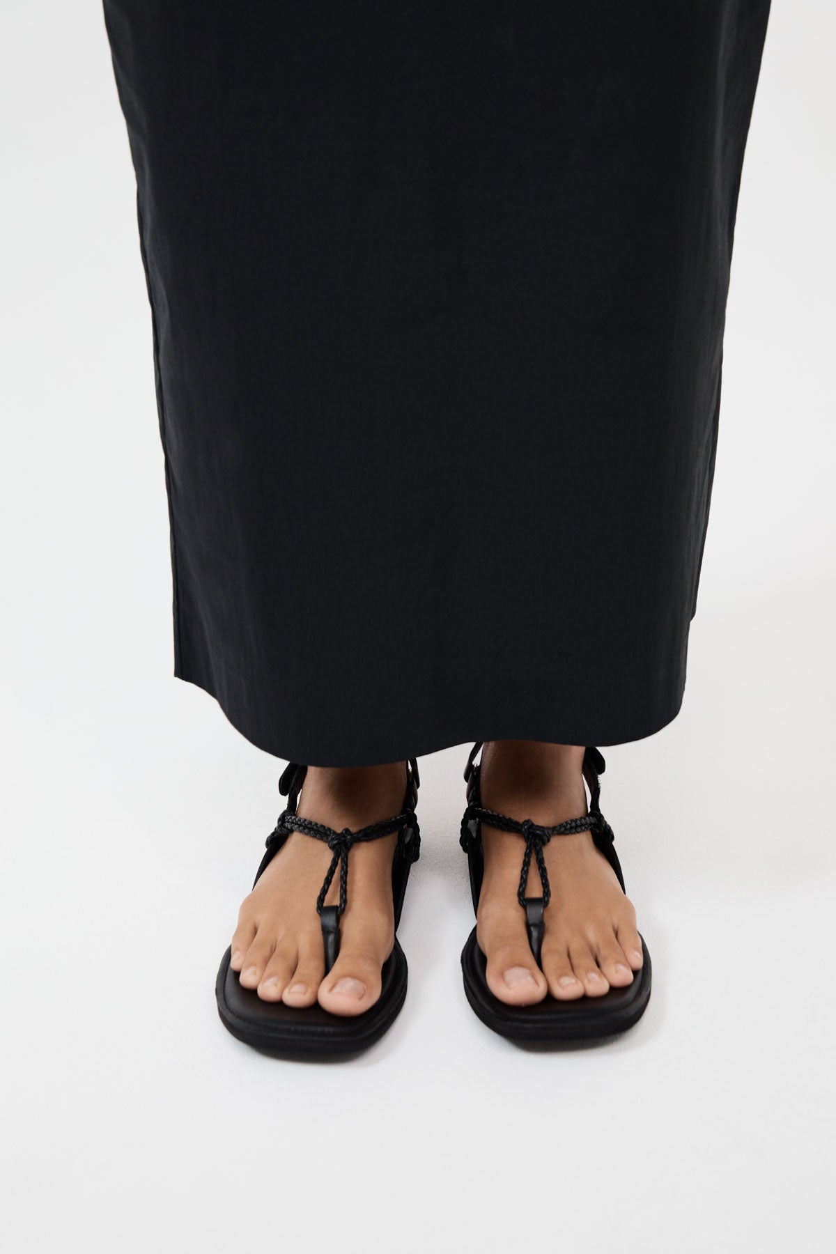 Woven Rope Sandal - Black