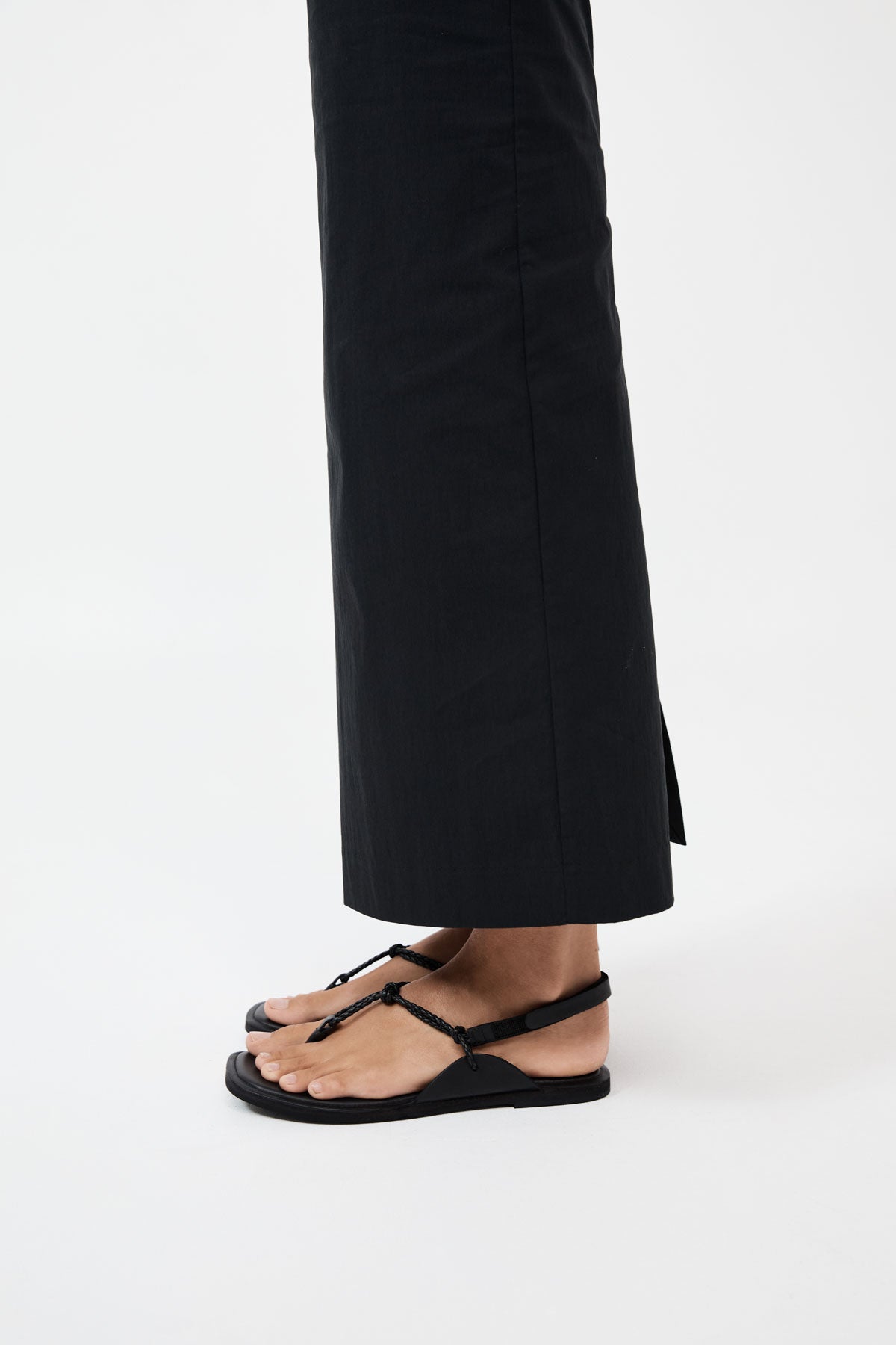 Woven Rope Sandal - Black
