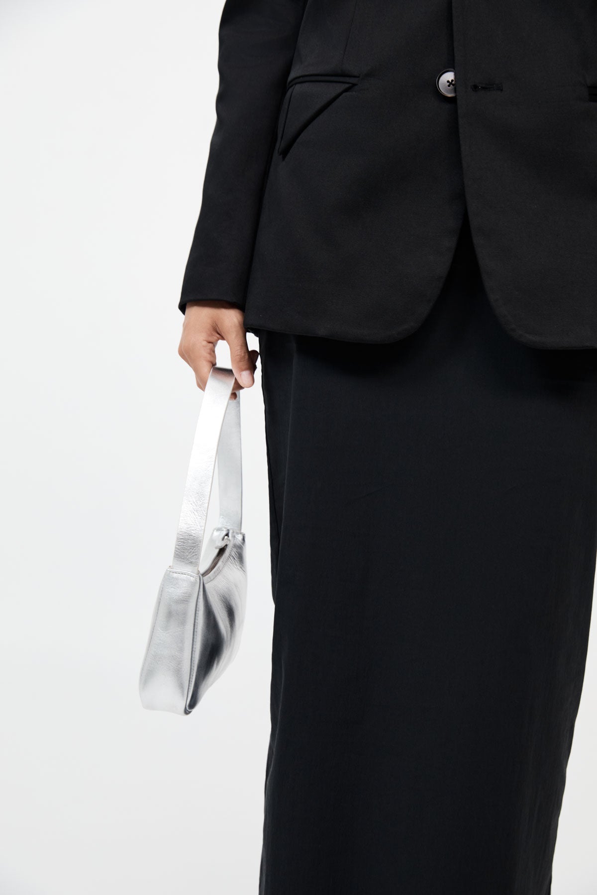 90s Petit Shoulder Bag - Silver