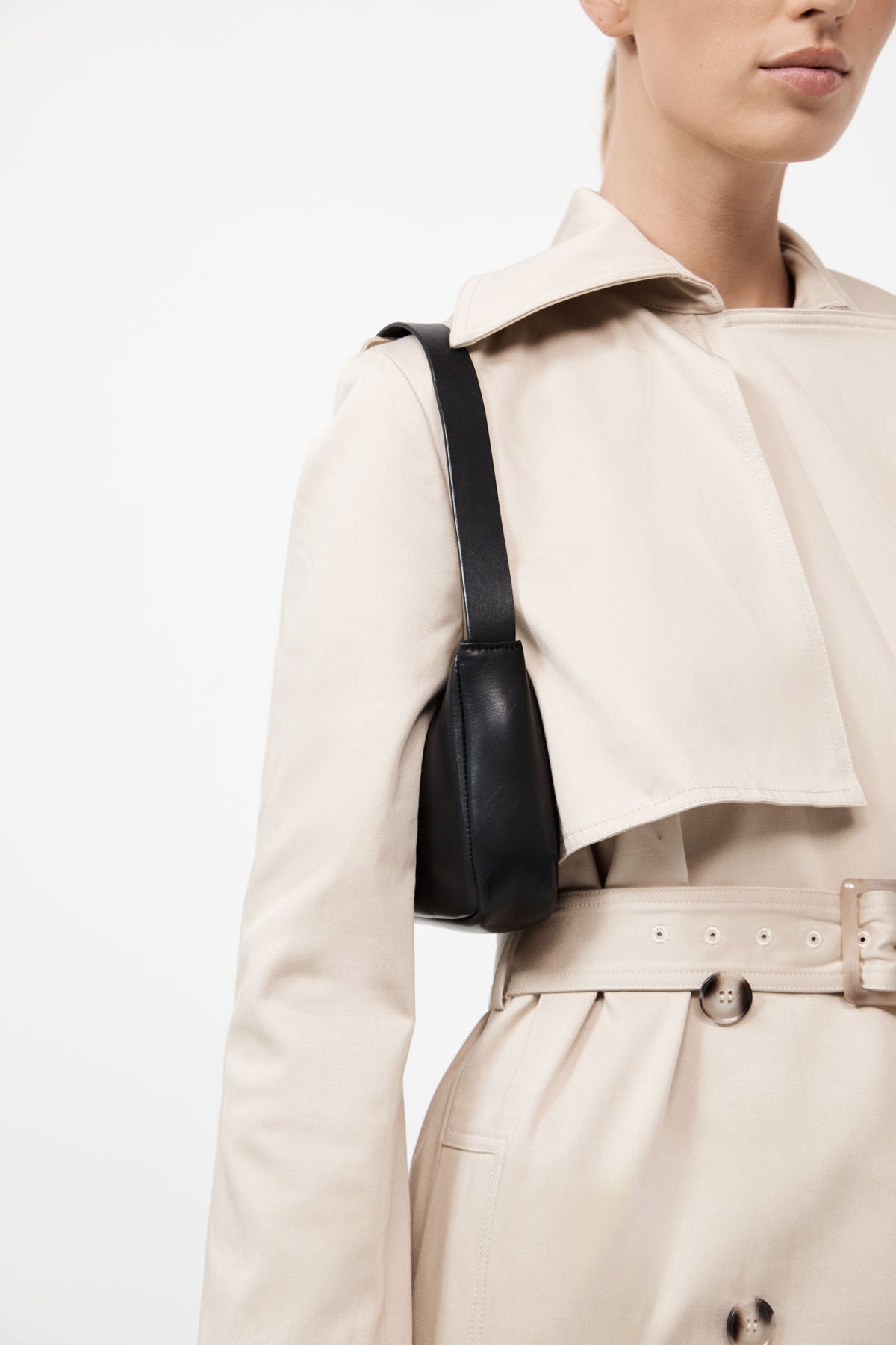 90s Petit Shoulder Bag - Black