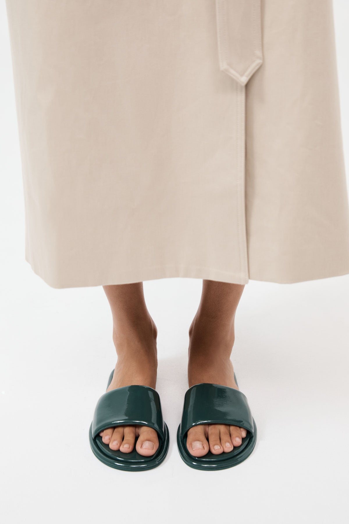 Soft Slipper - Patent Deep Green