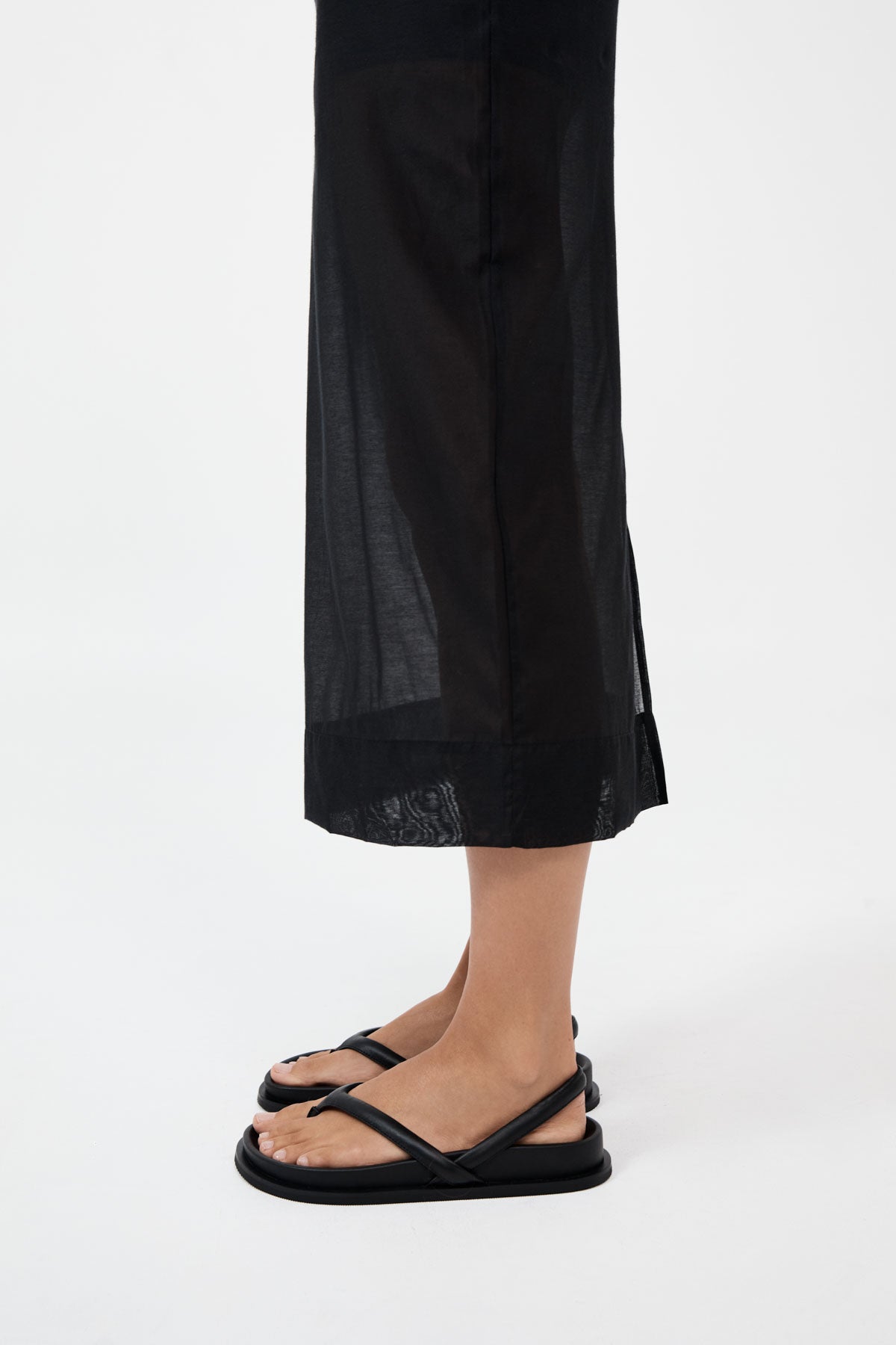Sling Back Thong Sandal - Black