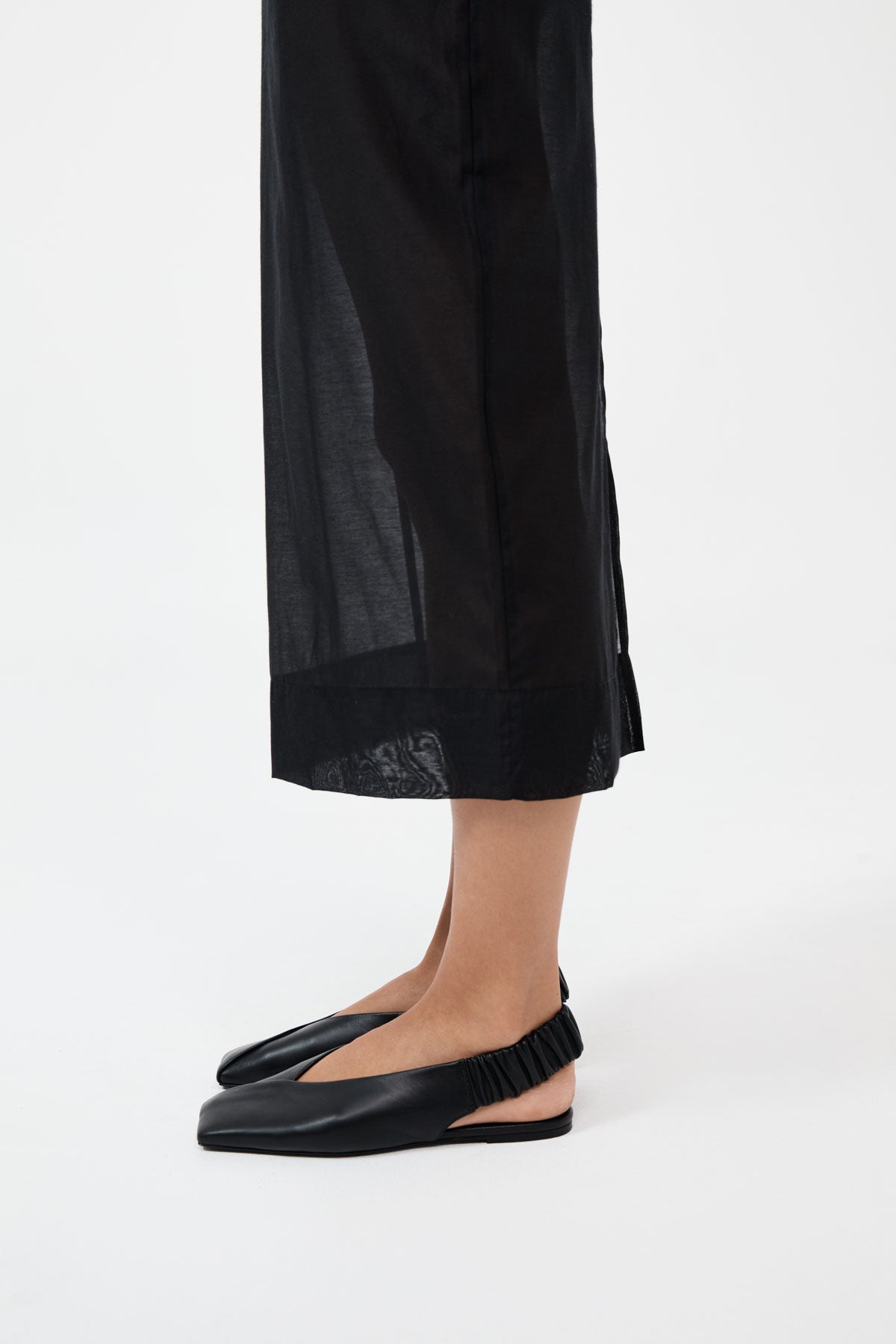 Envelope Sling Back Flat - Black