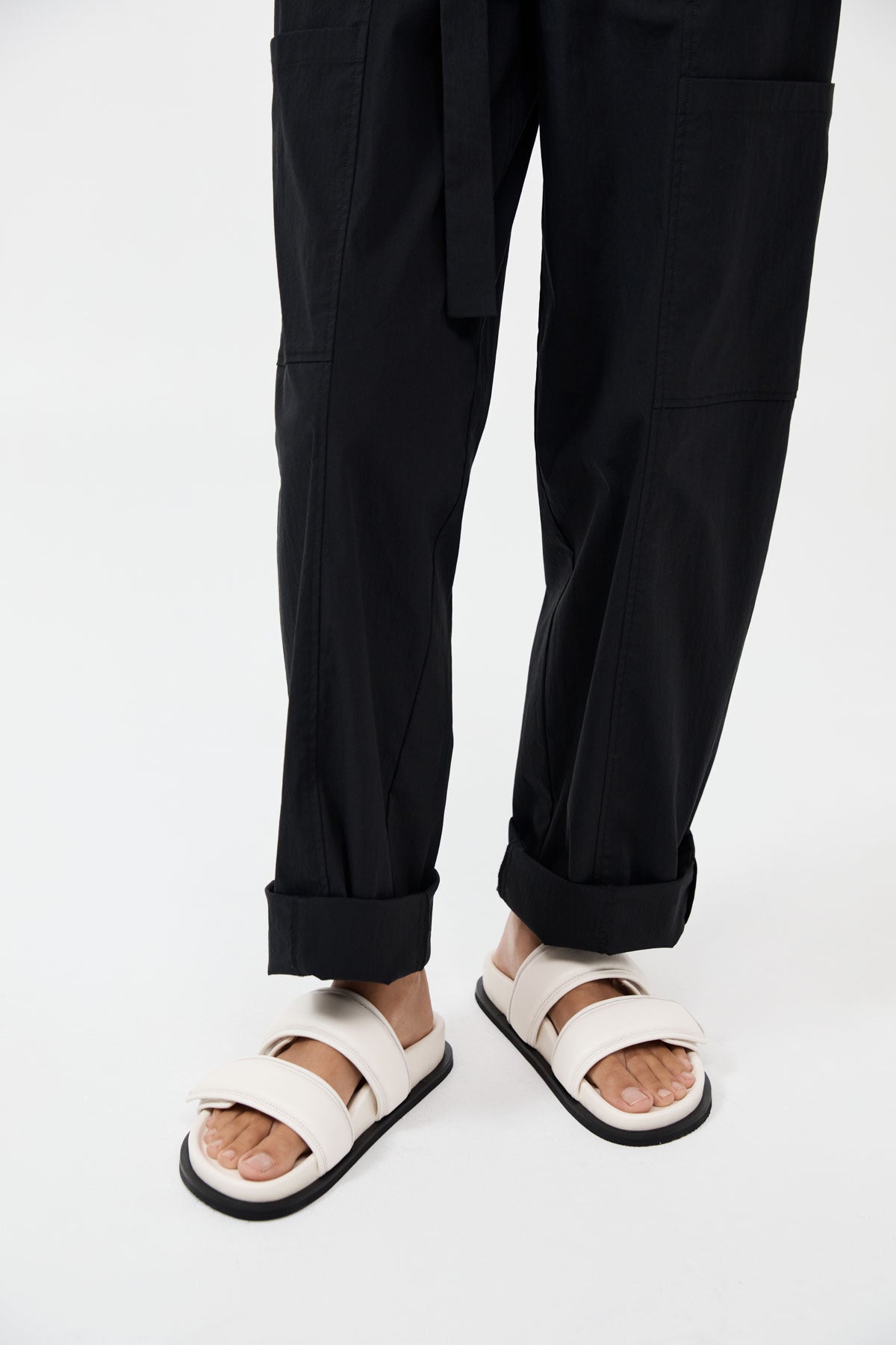 Quilted Leather Slide - Tofu