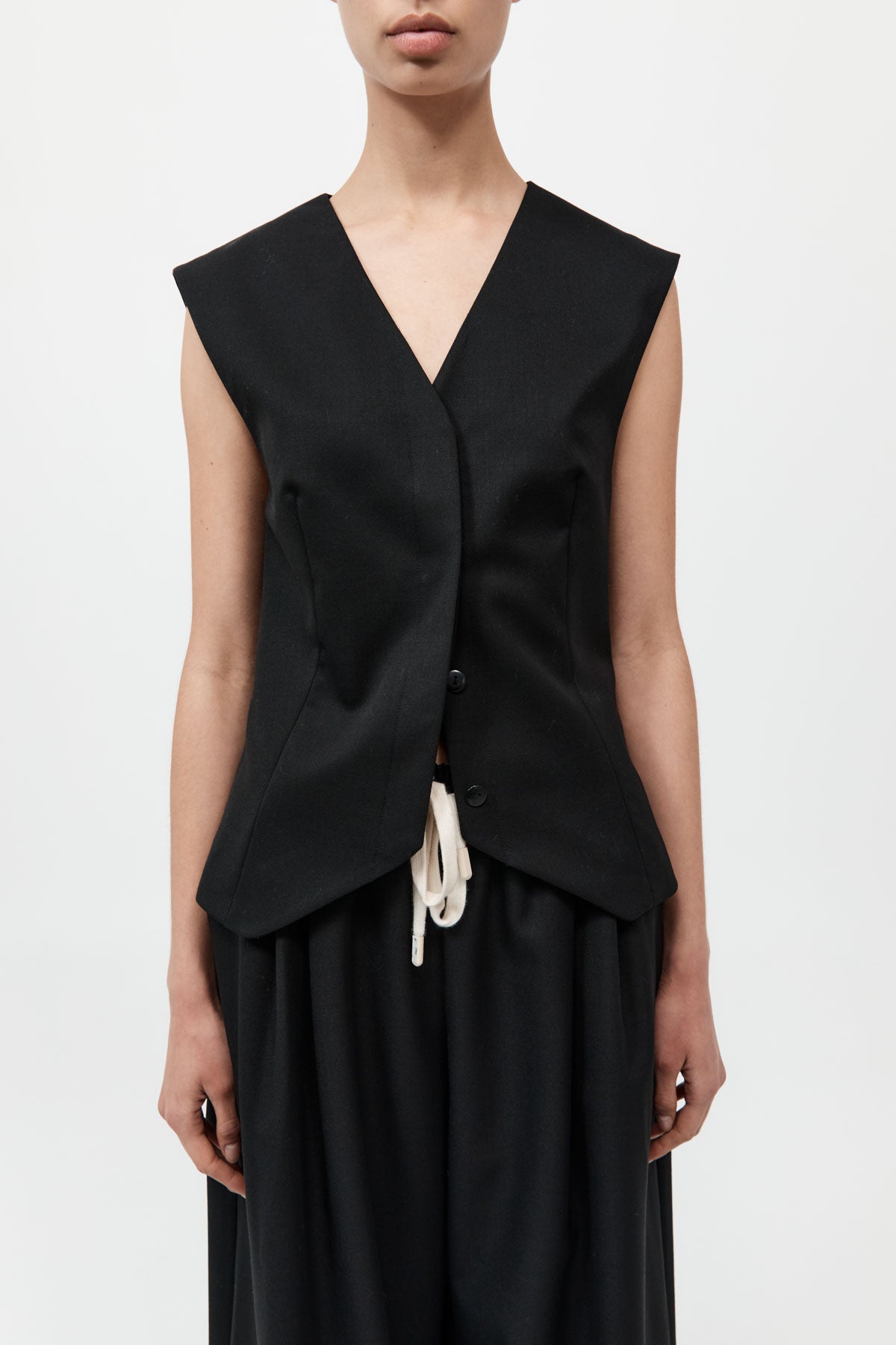 Wool Vest - Black
