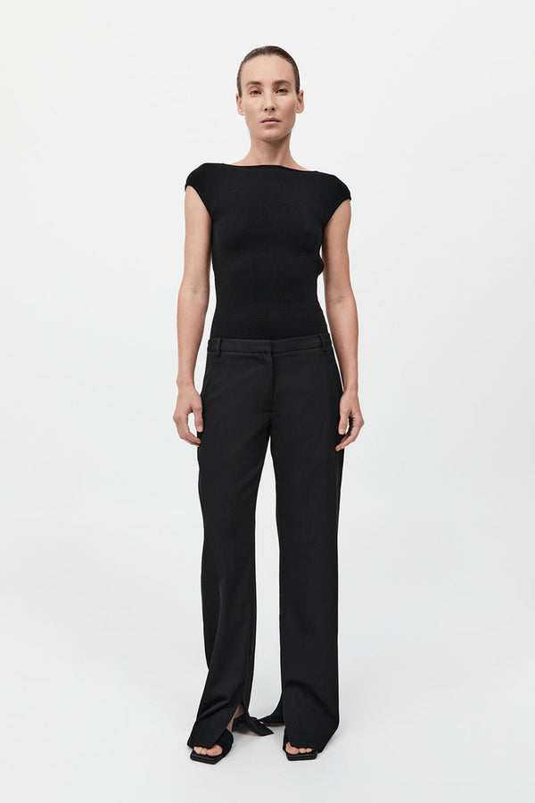 90s Split Leg Pants - Black