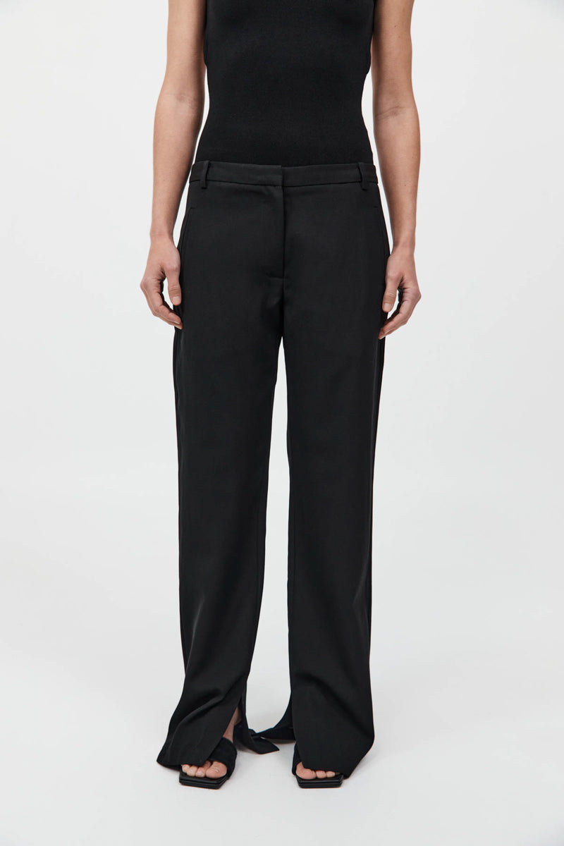 90s Split Leg Pants - Black