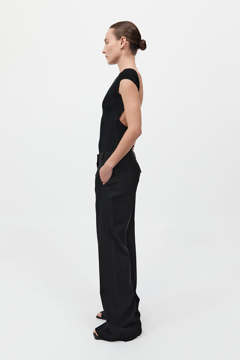 90s Split Leg Pants - Black