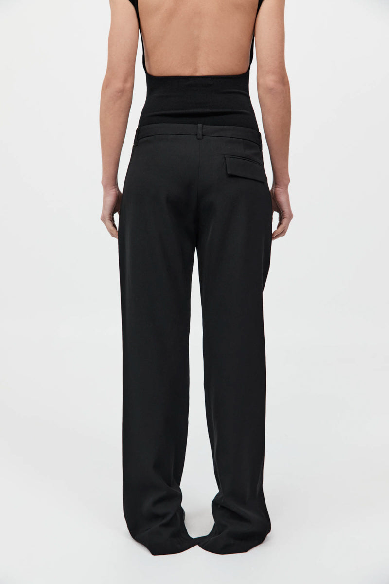 90s Split Leg Pants - Black