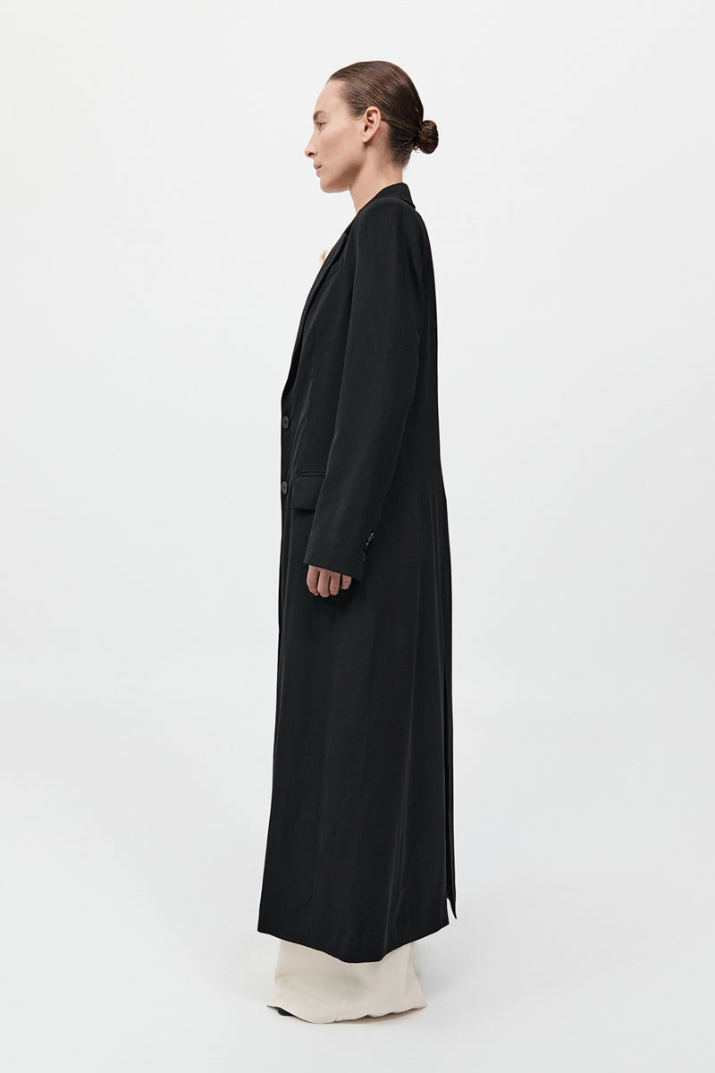 Tailored Maxi Coat - Black