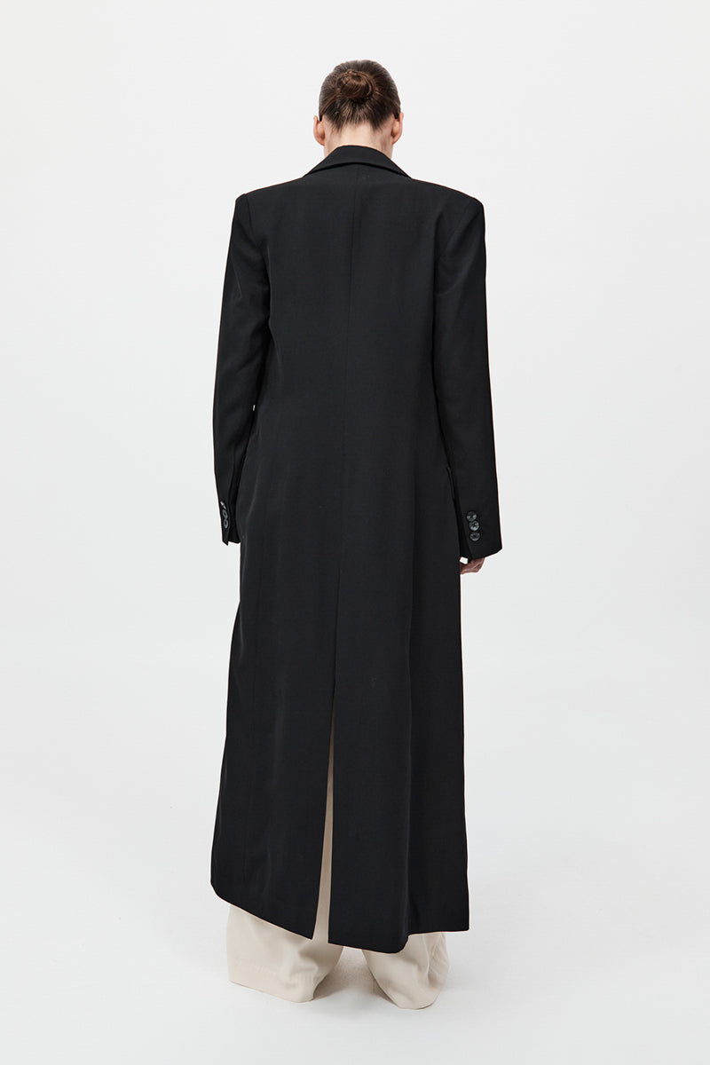 Tailored Maxi Coat - Black