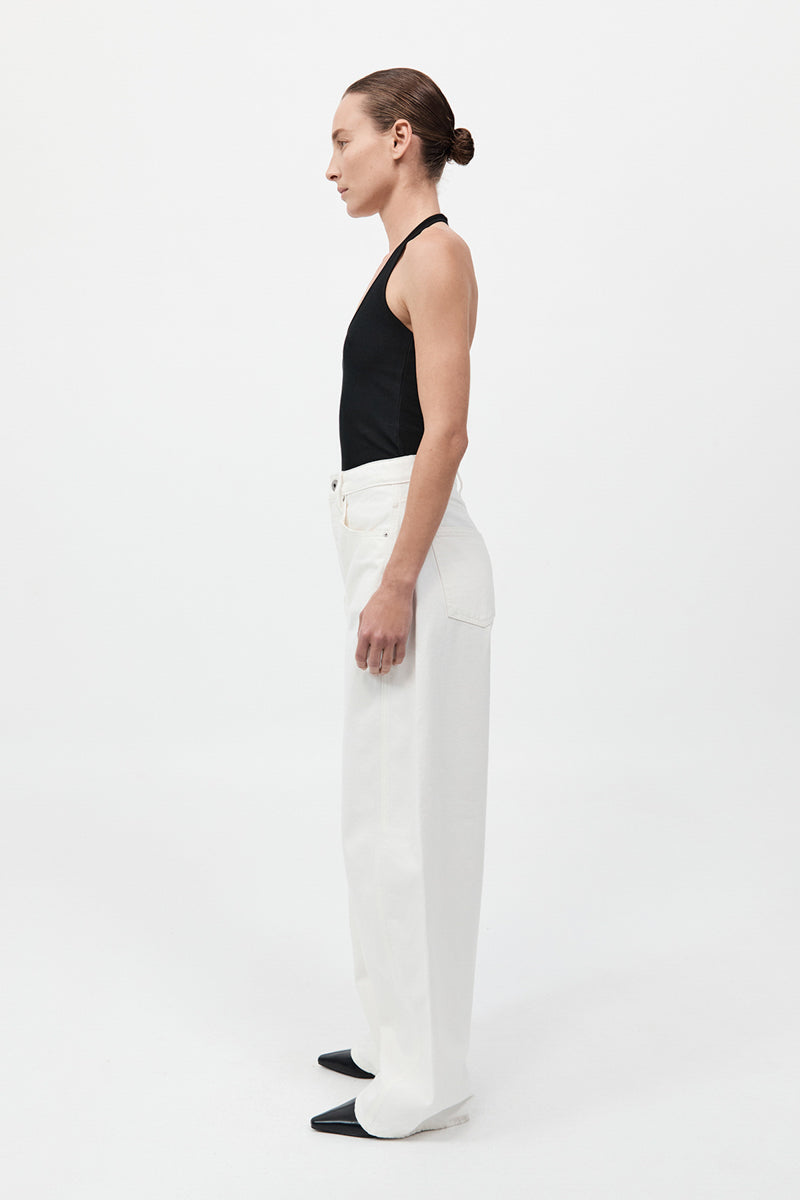 Mid Rise Balloon Jeans 
by Outland Denim - White