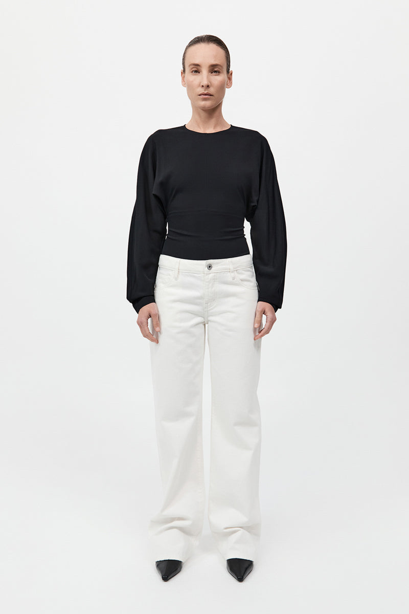 Dolman Sleeve Bodysuit - Black
