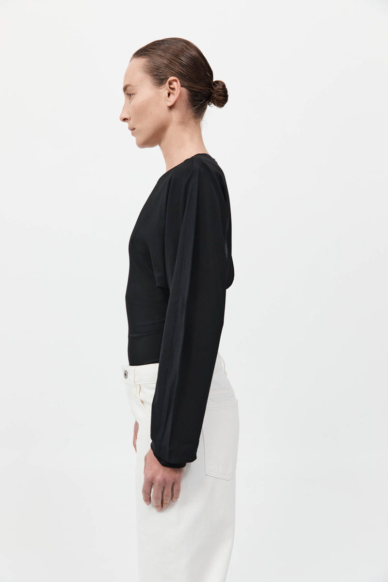 Dolman Sleeve Bodysuit - Black