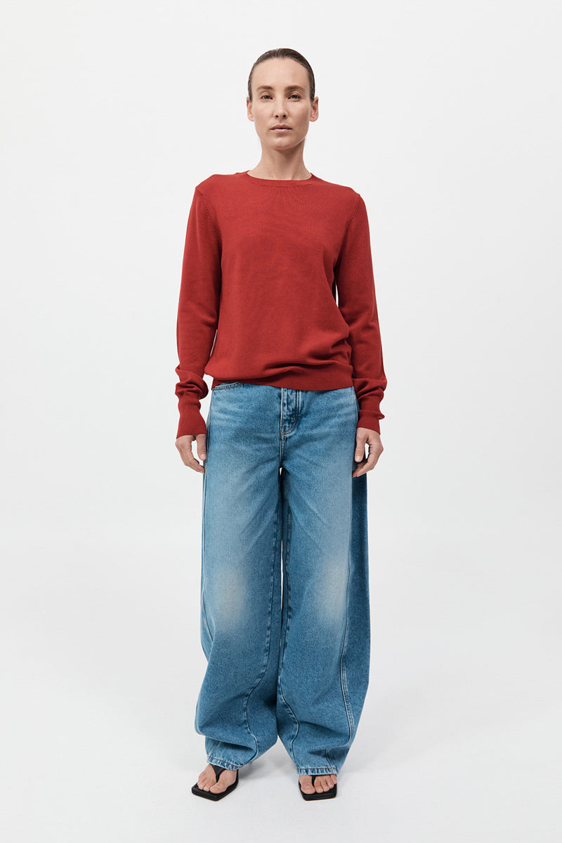 Classic Crew Neck Sweater - Rosso