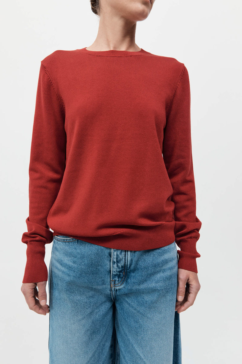 Classic Crew Neck Sweater - Rosso
