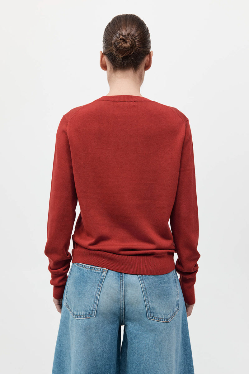 Classic Crew Neck Sweater - Rosso
