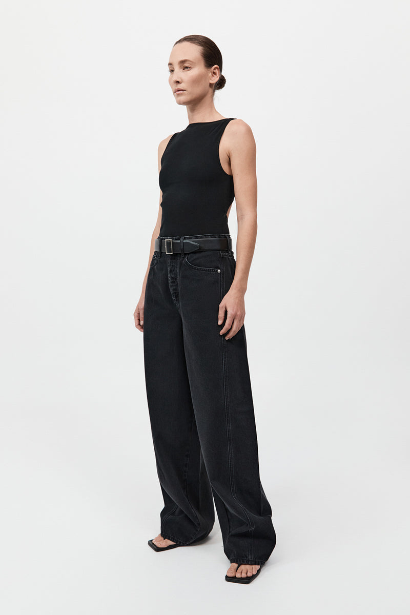 Mid Rise Balloon Jeans 
by Outland Denim - Washed Black