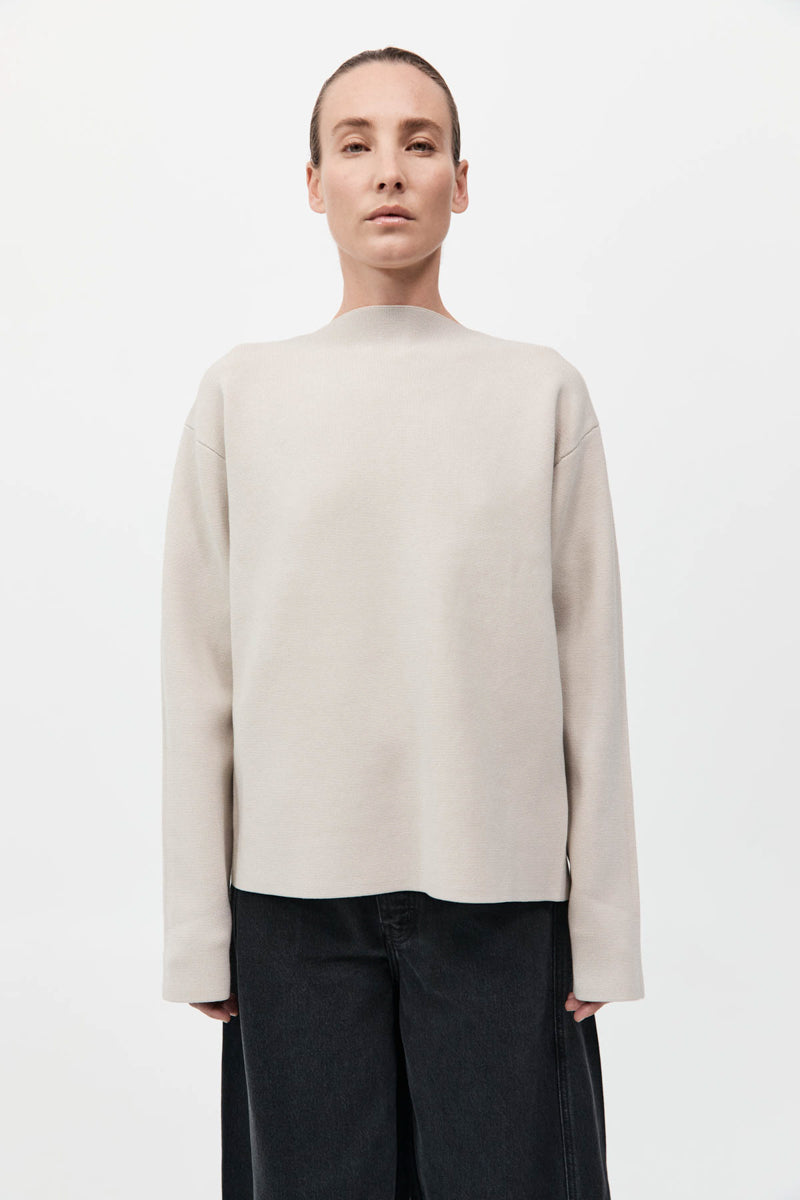 Milano Knit Scarf Jumper - Creme